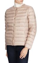 Women's Lauren Ralph Lauren Packable Quilted Collarless Down Jacket - Beige