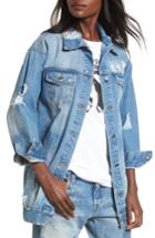 Women's Elodie Decon Longline Denim Jacket - Blue