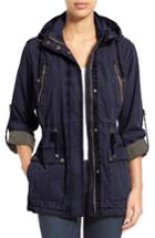 Women's Levi's Parachute Hooded Cotton Utility Jacket - Blue