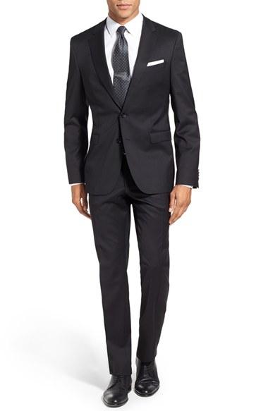Men's Boss 'ryan/win' Extra Trim Fit Solid Wool Suit