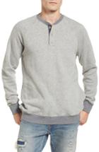 Men's Rvca Capo Henley Pullover, Size - Grey