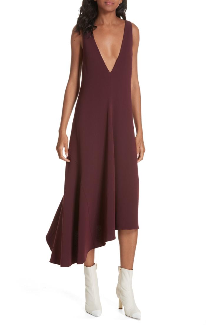 Women's Tibi Drape Dress - Burgundy