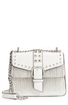 Topshop Shelby Studded Faux Leather Crossbody Bag - White