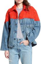 Women's Levi's Made & Crafted(tm) Native Mixed Media Trucker Jacket - Blue
