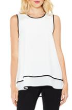 Women's Vince Camuto Double-layer Colorblock Top, Size - White