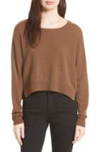 Women's Vince Crop Cashmere Sweater - Brown