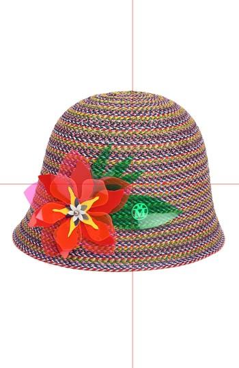 Women's Maison Michel Jin Multicolor Straw Hat - Red