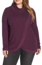 Women's Gibson Cozy Fleece Turtleneck, Size - Purple