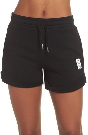 Women's Les Girls Les Boys French Terry High Waist Shorts - Black