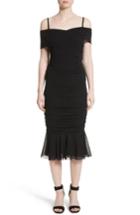 Women's Fuzzi Ruched Tulle Off The Shoulder Dress