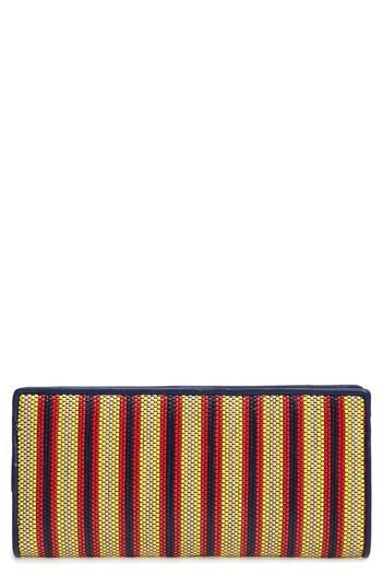 Women's Diane Von Furstenberg Raffia Continental Wallet - Blue