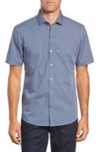 Men's Zachary Prell Huang Regular Fit Dobby Sport Shirt - Blue