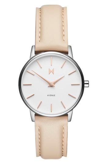 Women's Mvmt Avenue Lexington Leather Strap Watch, 28mm