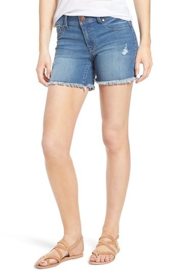 Women's 1822 Denim Raw Hem Denim Shorts - Blue