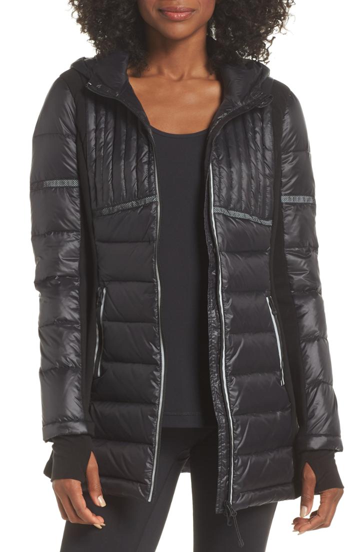Women's Blanc Noir Reflective Down Puffer Jacket - Black