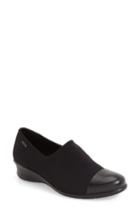 Women's Ecco 'felicia Gtx' Waterproof Wedge Loafer -6.5us / 37eu - Black