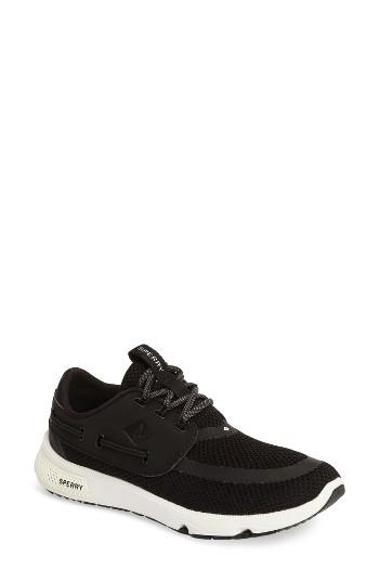 Women's Sperry 7 Seas Boat Shoe Sneaker .5 M - Black