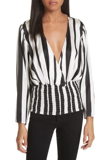 Women's Caroline Constas Sadie Stretch Silk Blouse - Black