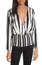 Women's Caroline Constas Sadie Stretch Silk Blouse - Black