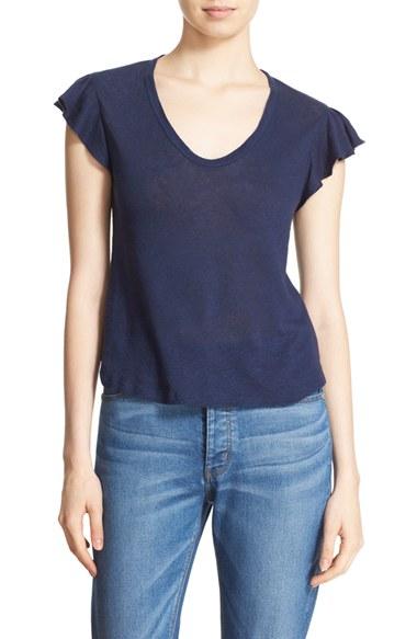 Women's La Vie Rebecca Taylor Washed Texture Jersey Tee - Blue
