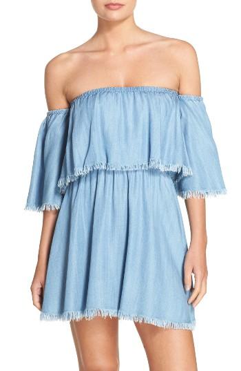 Women's Elan Off The Shoulder Cover-up Dress - Blue