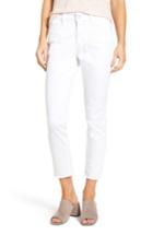 Petite Women's Nydj Alina Frayed Stretch Twill Ankle Pants P - White