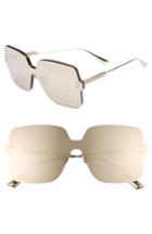 Women's Christian Dior Quake1 147mm Square Rimless Shield Sunglasses - Gold Copper