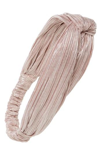 Tasha Twisted Shimmer Head Wrap, Size - Beige