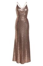 Women's Morgan & Co. Keyhole Back Sequin Gown /8 - Pink