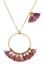 Women's Panacea Tassel Hoop Pendant Necklace