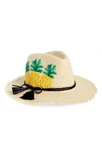 Women's Kate Spade New York Pineapple Woven Trilby - Beige