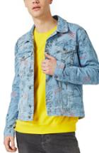 Men's Topman Doodle Denim Jacket
