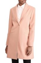 Petite Women's Lauren Ralph Lauren Crepe Reefer Coat - Pink