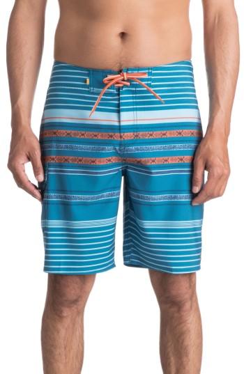 Men's Quiksilver Waterman Collection Inca Stripe Board Shorts - Blue