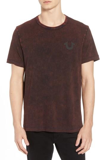 Men's True Religion Brand Jeans Washed Indigo Logo T-shirt - Blue