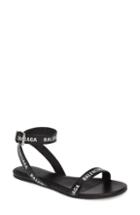 Women's Balenciaga Logo Ankle Strap Sandal Us / 37eu - Black