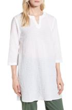 Women's Eileen Fisher Stretch Organic Cotton Tunic, Size - White