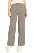 Women's Vince Camuto Country Check Wide Leg Cuff Pants