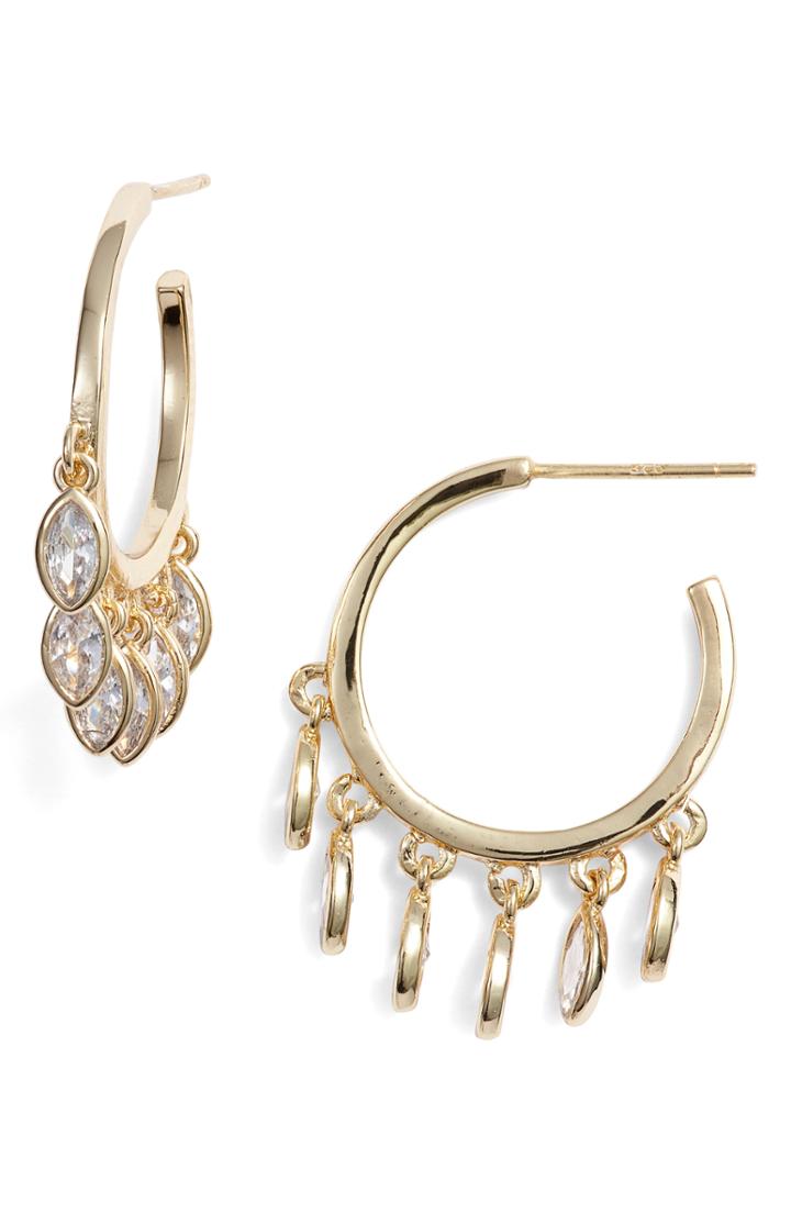 Women's Melinda Maria Marquise Hoop Earrings