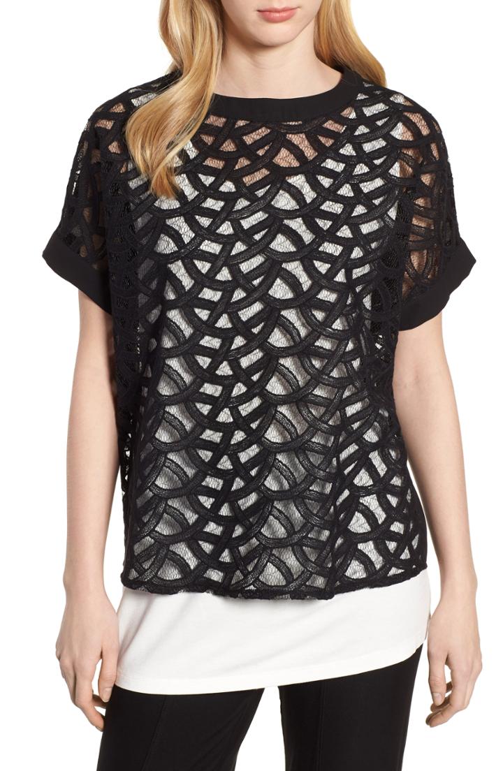 Women's Two By Vince Camuto Ruffle Sleeve Shirt