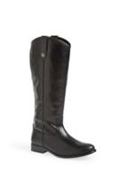 Women's Frye 'melissa Button' Leather Riding Boot .5 Regular Calf M - Black