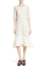 Women's See By Chloe Lace Flounce Hem Dress - Ivory