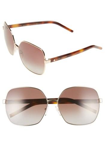 Women's Marc Jacobs 61mm Polarized Oversized Sunglasses -