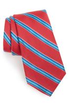Men's Nordstrom Men's Shop Chester Stripe Silk Tie, Size - Purple