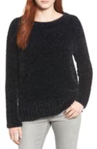 Women's Caslon Fuzzy Sweater - Black