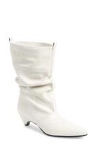 Women's Stella Mccartney Python Embossed Slouch Boot Us / 36eu - White