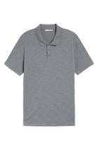 Men's Vince Fit Slub Polo, Size Medium - Grey