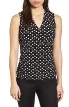 Women's Anne Klein Splashy Dot Matte Jersey Top - Black
