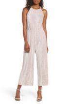Women's 19 Cooper Pleated Velvet Jumpsuit - Pink