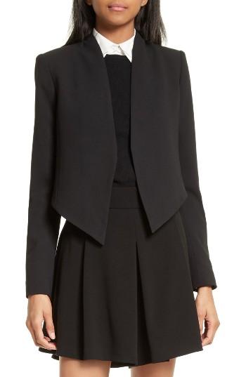 Women's Alice + Olivia Roxanne Collarless Jacket - Black